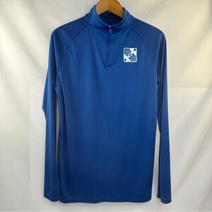 Boys Under Armour Quarter Zip Pullover Blue Long Sleeve Loose Fit Youth XL
